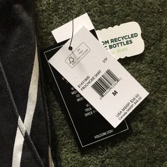 Volcom Striped Frochickie Skirt M - Picture 3 of 3